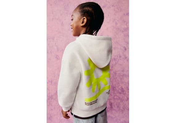 Zara Толстовка neon sun hoodie , Цвет: Белый, Размер: 1½ лет (86 см), изображение 4