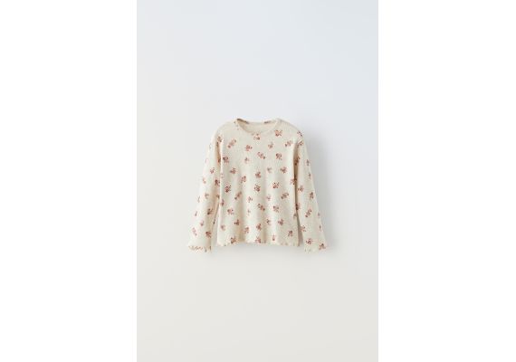 Zara Open knit футболка , Цвет: Бежевый, Размер: 1½ лет (86 см), изображение 3