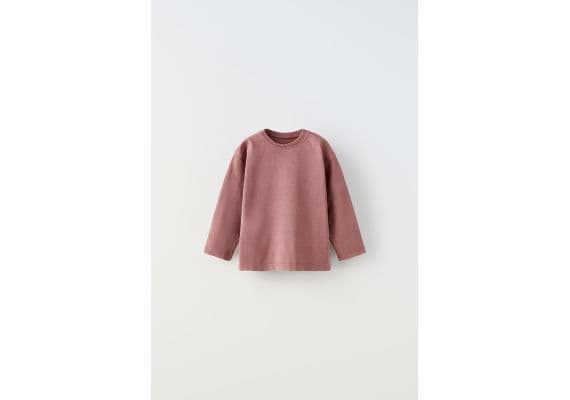 Zara Футболка с эффектом выцветания , Цвет: Оранжевый, Размер: 3-4 лет (104 см)