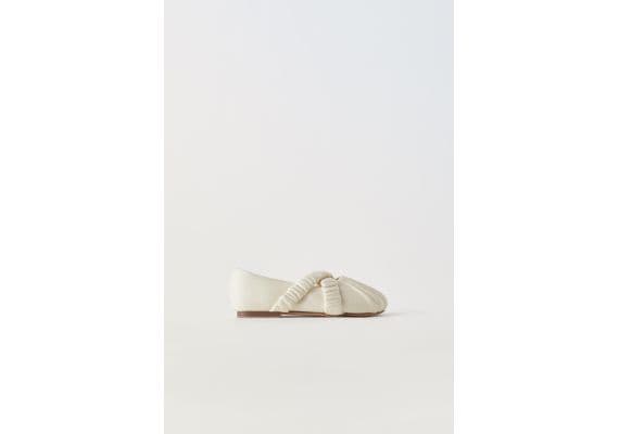 Zara Models for starfit® technology: ballet flats with technical insole foam for a comfortable, cushioned, and durable fit, Цвет: Белый, Размер: 27 (16,9 см)