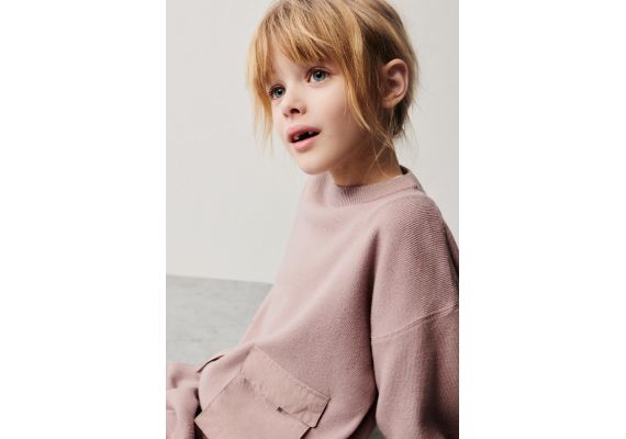 Zara Вязаная кофта с контрастными карманами , Цвет: Пурпурный, Размер: 1½ лет (86 см), изображение 2