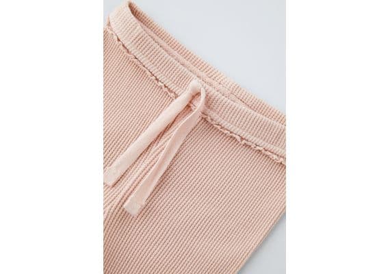 Zara Лосины с узелочком lace-trimmed waffle-knit , Цвет: Розовый, Размер: 4-5 лет (110 см), изображение 3