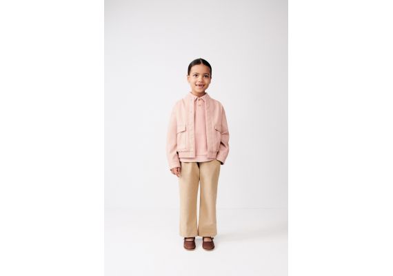 Zara Куртка-бомбер с эффектом кожи , Цвет: Розовый, Размер: 2-3 лет (98 см)