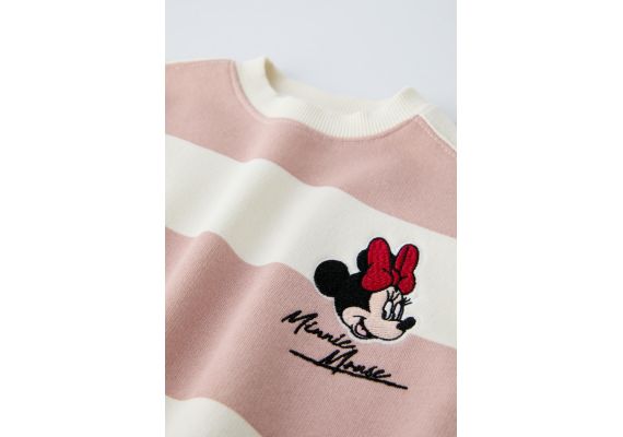 Zara Свитшот с полосатым принтом minnie mouse © disney , Цвет: Розовый, Размер: 1½ лет (86 см), изображение 5