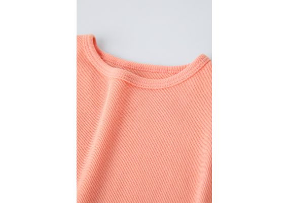 Zara Ribbed top , Цвет: Оранжевый, Размер: 6 лет (116 см), изображение 3