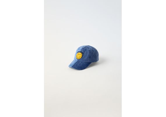 Zara Кепка smileyworld® denim cap , Цвет: Синий, Размер: 1-3 лет (50 см), изображение 2