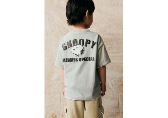 Zara Футболка snoopy peanuts™ , Цвет: Синий, Размер: 1½ лет (86 см), изображение 4