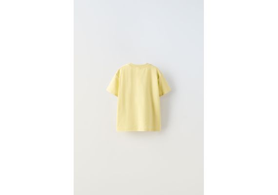 Zara Футболка с животным принтом и вышивкой , Цвет: Жёлтый, Размер: 1½ лет (86 см), изображение 2