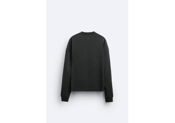 Zara Футболка с вышитым лозунгом , Цвет: Черный, Размер: XL (US XL), изображение 6