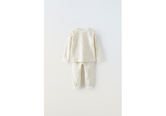 Zara 1-6 лет/цветочный велюрный комплект , Цвет: Бежевый, Размер: 4-5 лет (110 см)