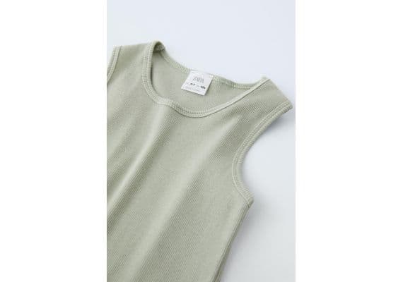 Zara Пакет из 2 майек with round neck, Цвет: Коричневый, Размер: 2-3 лет (98 см), изображение 4