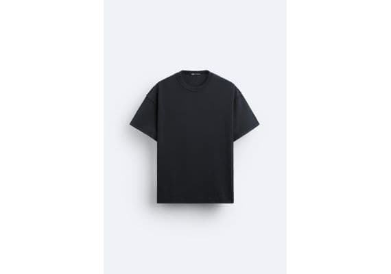 Zara Футболка faded reverse-effect t-shirt , Цвет: Металлик, Размер: S (US S), изображение 6