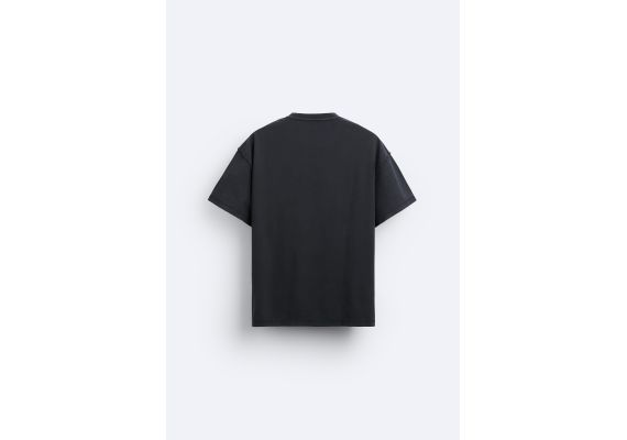 Zara Футболка faded reverse-effect t-shirt , Цвет: Металлик, Размер: S (US S), изображение 7