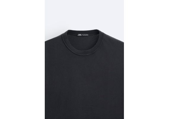 Zara Футболка faded reverse-effect t-shirt , Цвет: Металлик, Размер: S (US S), изображение 8