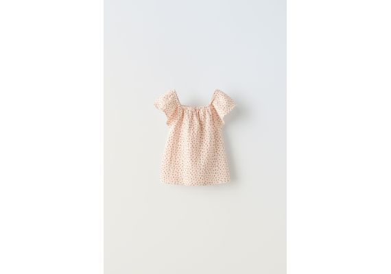 Zara Футболка с цветочным узором в стиле pointelle , Цвет: multicolor, Размер: 2 лет (92 см)