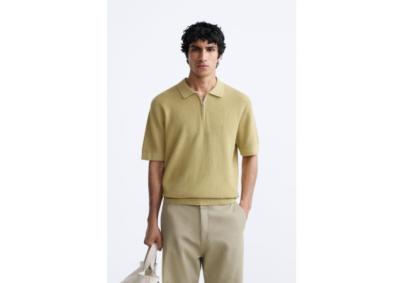 Zara  knit polo shirt , Цвет: Жёлтый, Размер: XL (US XL), изображение 2