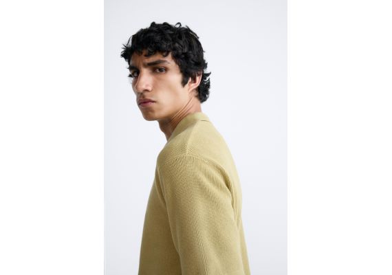 Zara  knit polo shirt , Цвет: Жёлтый, Размер: M (US M), изображение 6