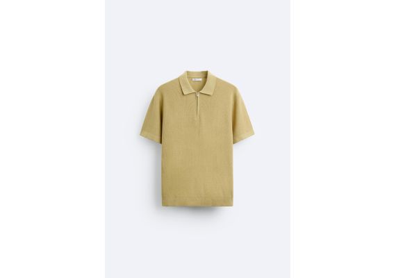 Zara  knit polo shirt , Цвет: Жёлтый, Размер: M (US M), изображение 7