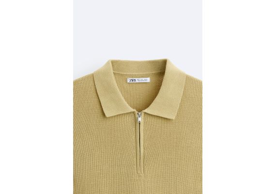 Zara  knit polo shirt , Цвет: Жёлтый, Размер: M (US M), изображение 9