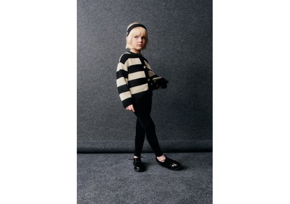 Zara Раскрашенные вязаные леггинсы , Цвет: Черный, Размер: 3-4 лет (104 см)