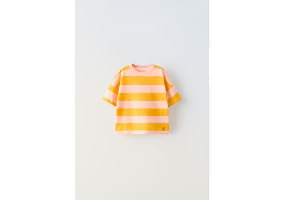 Zara Полосатая вышитая футболка , Цвет: multicolor, Размер: 2 лет (92 см)