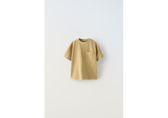 Zara Футболка с карманом , Цвет: Зеленый, Размер: 1½ лет (86 см)