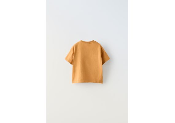 Zara Футболка с лозунгом из фетра , Цвет: Оранжевый, Размер: 3 лет (98 см), изображение 2