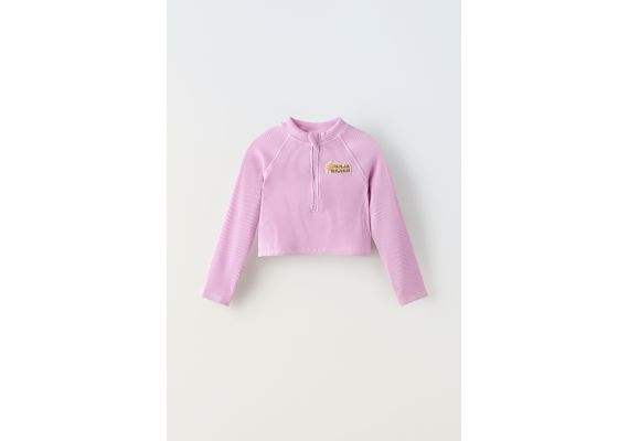 Zara Рашгард для серфинга с высоким воротником и длинными рукавами, Цвет: Фиолетовый, Размер: 11-12 лет (152 см)