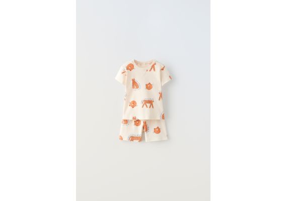 Zara   1-6 лет / леопардовый комплект , Цвет: Бежевый, Размер: 1½ лет (86 см)