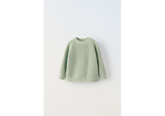 Zara Свитер из шениллового трикотажа , Цвет: Зеленый, Размер: 3 лет (98 см)