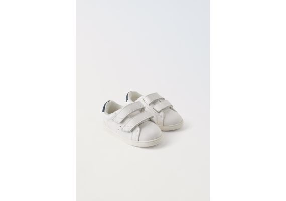 Zara Кожаные кроссовки , Цвет: Белый, Размер: 19 (11.6 см), изображение 2