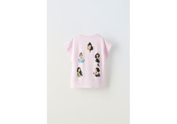 Zara Футболка princess © disney с круглым вырезом и короткими рукавами, Цвет: Розовый, Размер: 6-7 лет (120 см), изображение 2