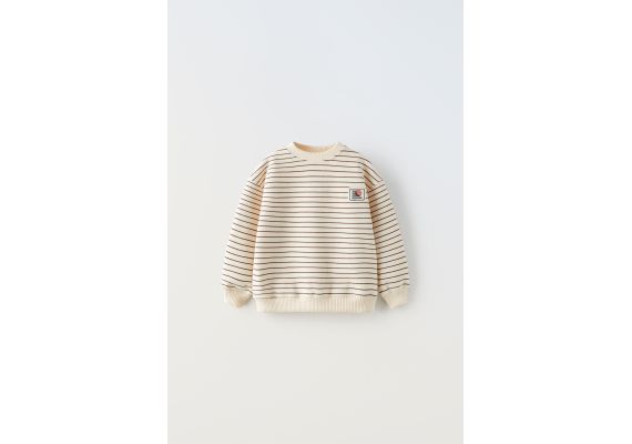 Zara Полосатая толстовка с нашивкой , Цвет: multicolor, Размер: 3-4 лет (104 см)