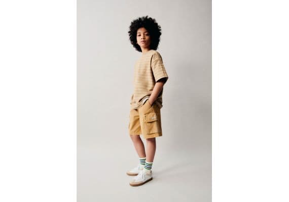 Zara   полосатая футболка , Цвет: Коричневый, Размер: 6-7 лет (120 см)