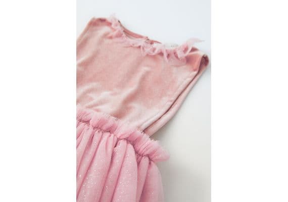 Zara Платье-костюм "принцесса тюль" , Цвет: Розовый, Размер: 3-4 лет (104 см), изображение 3