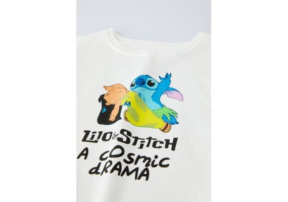 Zara Футболка lilo & stitch © disney , Цвет: Белый, Размер: 6-7 лет (120 см), изображение 5