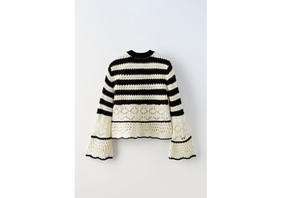 Zara Полосатый трикотажный кардиган с оборками , Цвет: multicolor, Размер: 6-7 лет (120 см), изображение 2