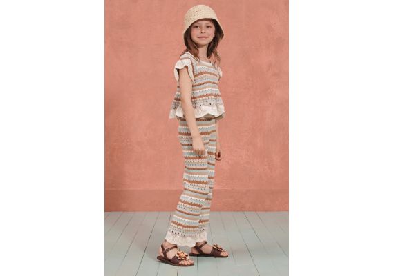 Zara Полосатый трикотажный топ - лимитированное издание , Цвет: С принтом, Размер: 8-9 лет (130 см)