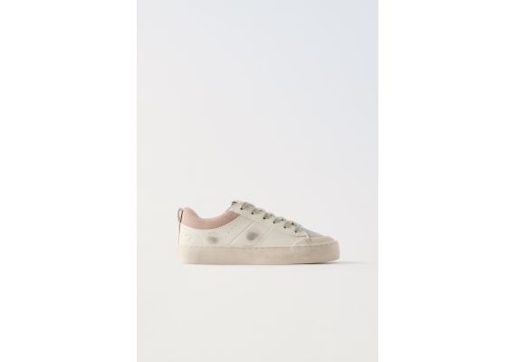 Zara Изношенные кеды, Цвет: Розовый, Размер: 29 (18,3 см)