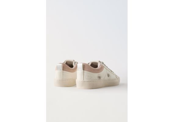 Zara Изношенные кеды, Цвет: Розовый, Размер: 29 (18,3 см), изображение 4