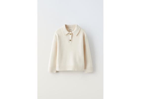 Zara   knit polo sweater , Цвет: Бежевый, Размер: 6-7 лет (120 см)