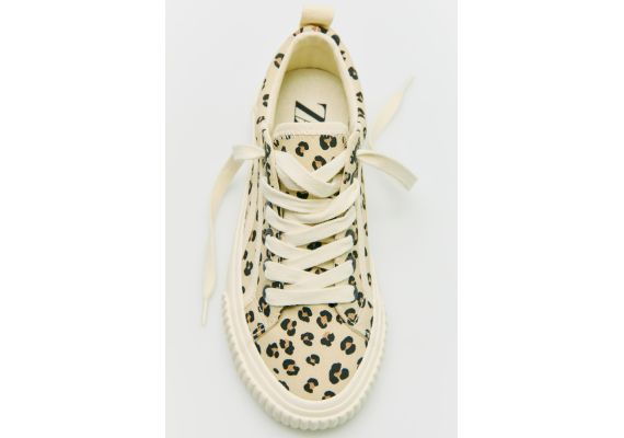 Zara Leopard plimsolls , Цвет: Бежевый, Размер: 38 (24,3 см)