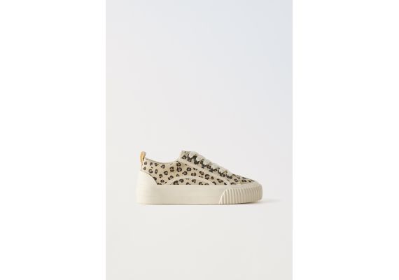 Zara Leopard plimsolls , Цвет: Бежевый, Размер: 31 (19,6 см), изображение 2