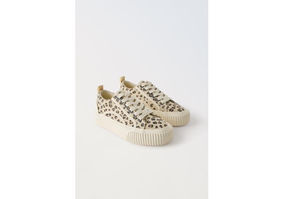 Zara Leopard plimsolls , Цвет: Бежевый, Размер: 37 (23,6 см), изображение 3