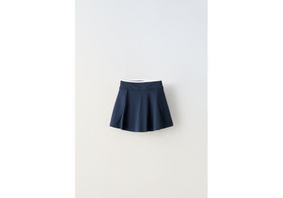 Zara   pleated bermuda skort , Цвет: Синий, Размер: 6 лет (116 см), изображение 2