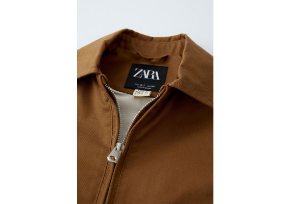 Zara Куртка true neutrals trucker jacket , Цвет: Коричневый, Размер: 9-10 лет (140 см), изображение 3