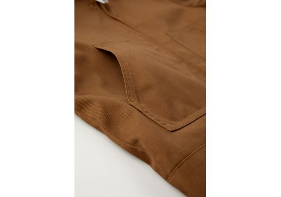 Zara Куртка true neutrals trucker jacket , Цвет: Коричневый, Размер: 9-10 лет (140 см), изображение 4