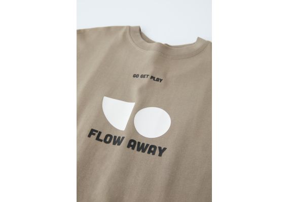 Zara Футболка flow away t-shirt , Цвет: Серый, Размер: 6-7 лет (120 см), изображение 3