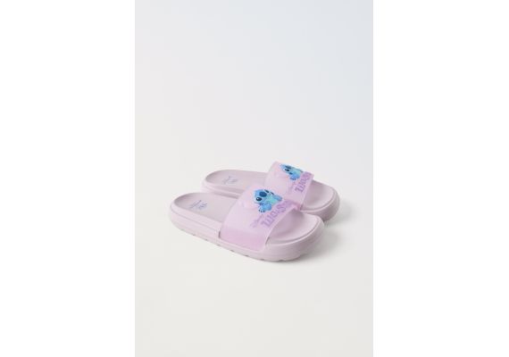 Zara Слайдеры на пляж из винила lilo & stitch © disney , Цвет: Розовый, Размер: 34/35 (22,3 см), изображение 2