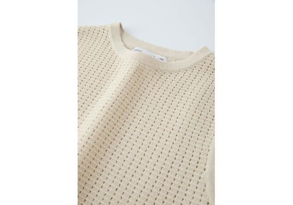 Zara Жилет open-knit , Цвет: Бежевый, Размер: 6-7 лет (120 см), изображение 3